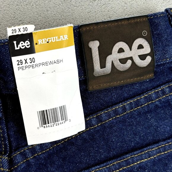 NWT LEE Regular Fit Straight Leg Mens Denim Jeans Pepperwash Dark Wash 29x30 - Picture 5 of 8